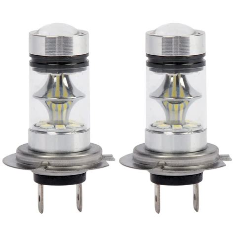 1 Pair High Power LED H7 Bulb 100W 20LED Car Fog Light Lamp Headlights ...