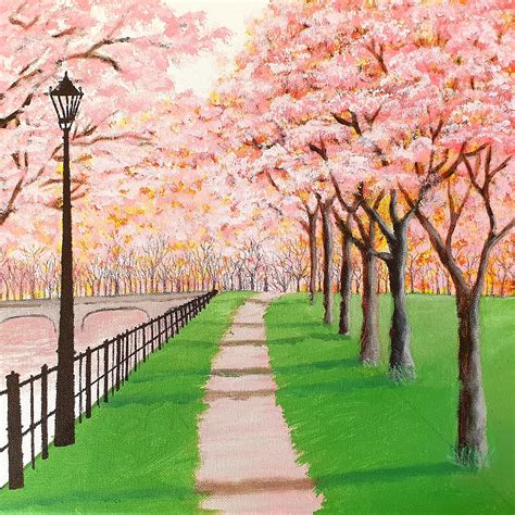 Spring painting in acrylics on 30x30cm canvas : r/painting