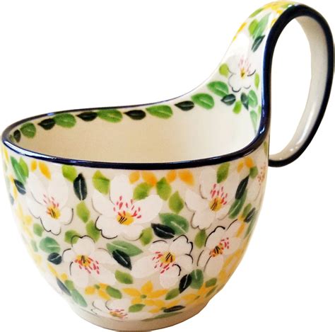 Boleslawiec Polish Pottery Bowl with Loop Handle Unikat 4901 – Home of ...