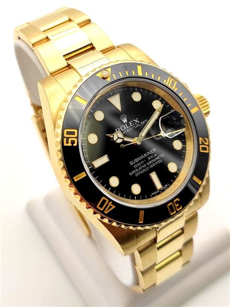 Rolex - Submariner - Solid Yellow Gold - 116618LN - Black Dial