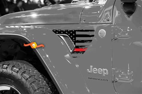 Us Flag Decal For Jeep Wrangler