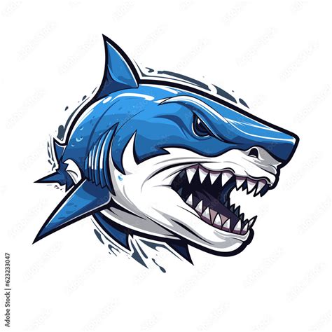 Esport vector logo shark, shark icon, shark head, vector, sticker Stock ...