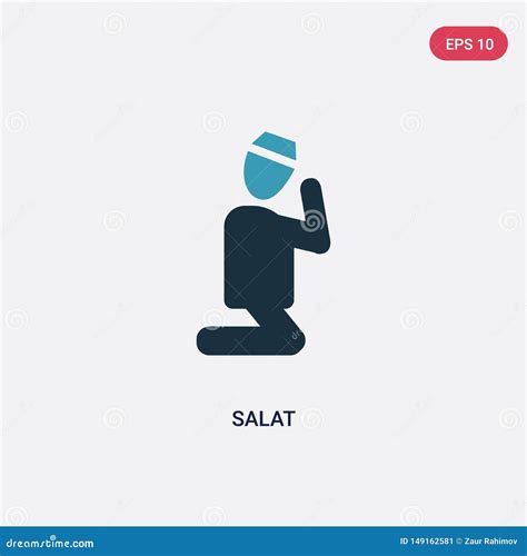 Two Color Salat Vector Icon from People Concept. Isolated Blue Salat ...