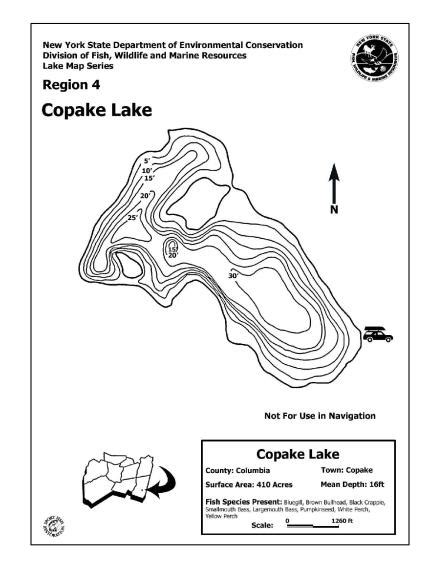 Copake Lake Contour Map Region 4 - NYSDEC