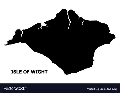 Flat map Isle Wight with caption. vector image... | Isle of wight ...