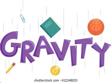 Typography Illustration Depicting Gravity Stock Vector (Royalty Free ...