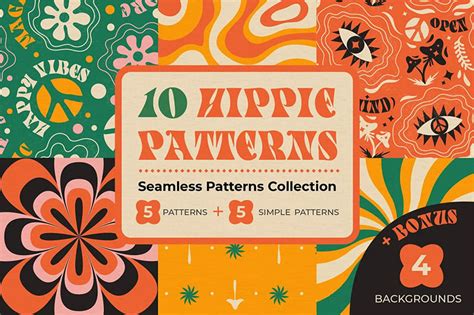 '60s Patterns and Backgrounds for Authentic Retro Designs