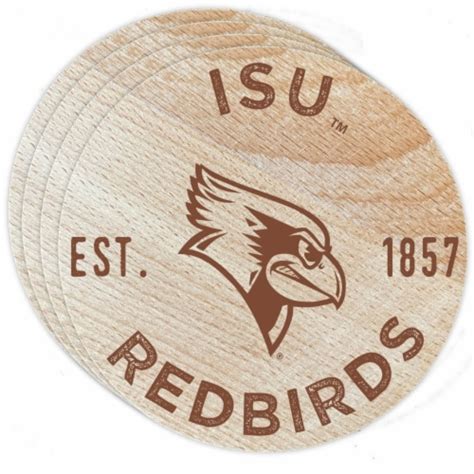 Illinois State Redbirds Wood Coaster Engraved 4 Pack, 1 unit - Fry’s ...