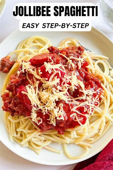 Filipino Jollibee Spaghetti | Jollibee spaghetti recipe, Pilipino food recipe, Spaghetti recipes