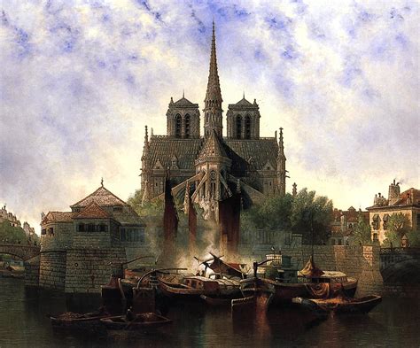 Notre Dame Paris Painting | Edwin Deakin | Oil Painting Reproduction