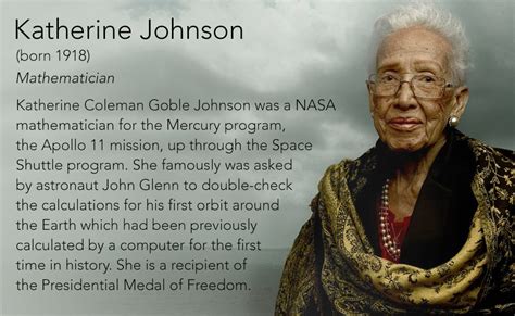 Katherine Johnson (born 1918) Mathematician Katherine Coleman Goble ...