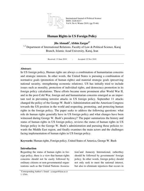 (PDF) Human Rights in US Foreign Policy