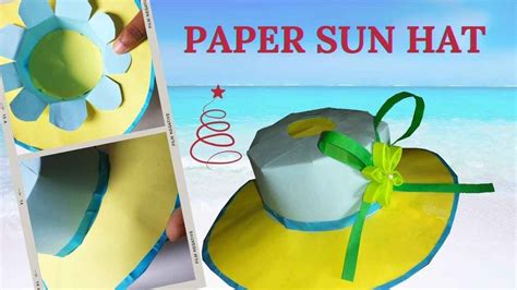 How to make paper sun Hat? | How to make paper hat | DIY paper craft | E... | Paper hat diy ...