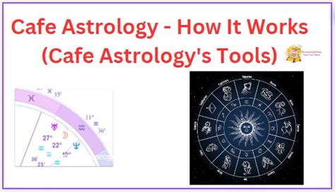 Cafe Astrology - How It Works (Cafe Astrology's Tools)