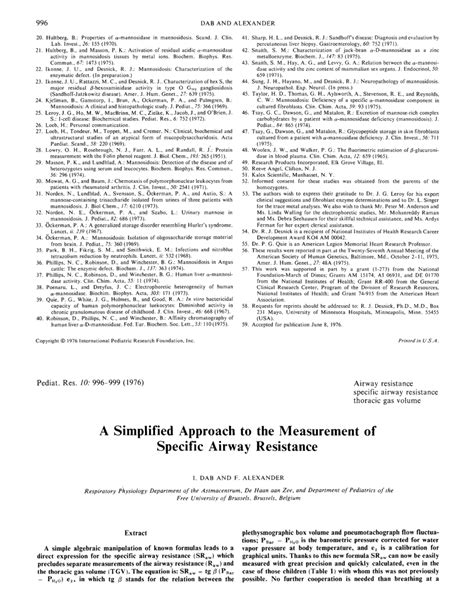 [PDF] A Simplified Approach to the Measurement of Specific Airway Resistance