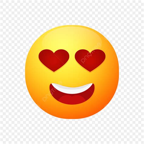 Love Emoji Clipart Transparent Background, Big Love Emoji For Social Media, Big Emoji Smile ...