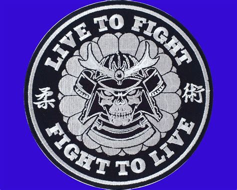 Jiu jitsu patches Brazilian Jiu Jitsu Gi Patch Live to Fight | Etsy