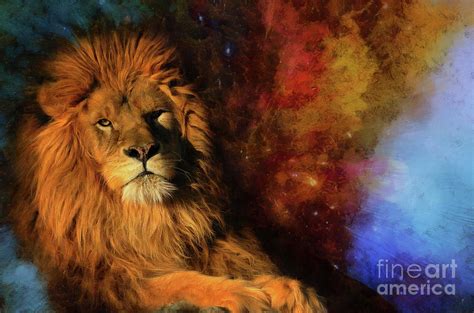 Make it your World Lion Art Mixed Media by Wildlife Fine Art - Fine Art ...