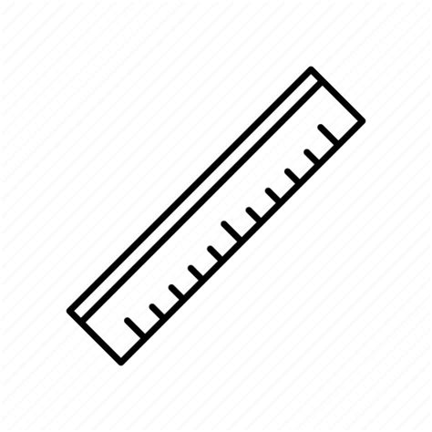 Draw, line, measurement, ruler, tool icon