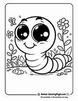 🌿 Worm Coloring Pages Free Wiggly Fun sketch template