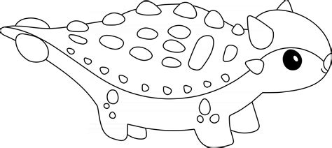 Ankylosaurus Kids Coloring Page Great for Beginner Coloring Book ...