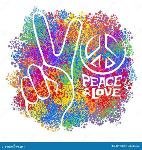 Retro Hippie Symbol Stock Vector - Image: 64219560