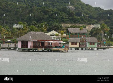 small houses in water in Amber Cove, Dominican Republic Stock Photo - Alamy