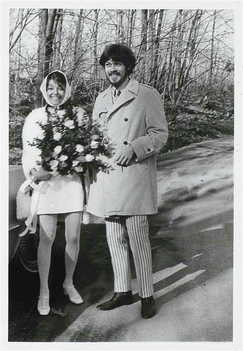 Robbie and Dominique Robertson on their wedding day in 1968. | Robbie robertson, Vintage couples ...