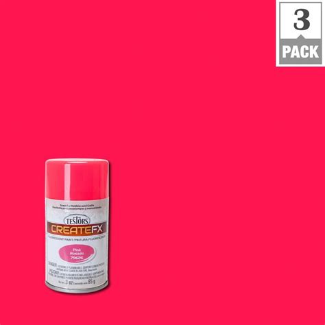Testors CreateFX 3 oz. Fluorescent Pink Spray Paint (3-Pack) 79626 - The Home Depot | Lacquer ...