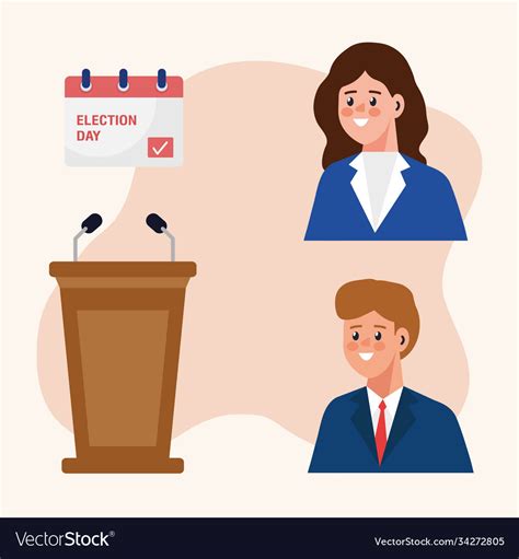 Election day icon bundle design Royalty Free Vector Image