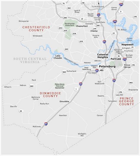 Fort Lee Virginia Map