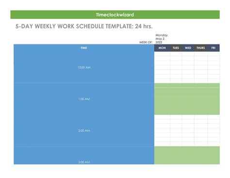 Free Printable Weekly Schedule Templates [Excel, PDF, Word]