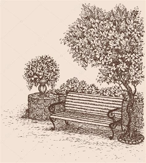 Phenomenal Photos Of Park Bench Drawing Concept | Artha Design