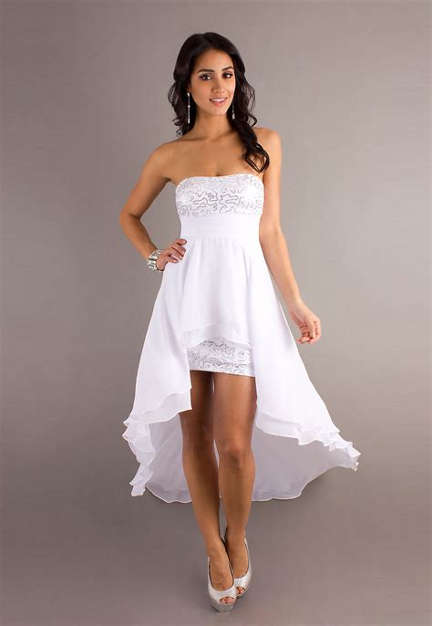 White High Low Dress | DressedUpGirl.com