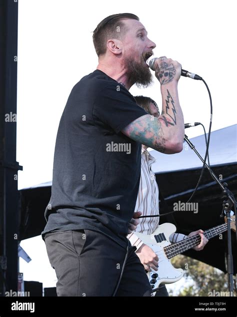 April 7, 2019 - Dana Point, California, USA - Vocalist MIKE VALLELY OF Black Flag performs at ...