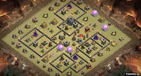 [Town Hall 9] Top TH9 War Base - Not easy to 3-Stars [With Link] [7-2019] - War Base - Clash of ...