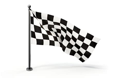 Premium AI Image | Symbolism of the Checkered Flag Isolated On White ...