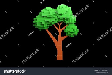 3d Illustration Tree 8 Bit Isolated Stock Illustration 2183838429 | Shutterstock