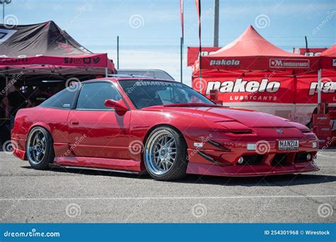 Classic Japanese Red Nissan Silvia S13 Sports Car Parked on the Street ...