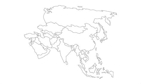 Blank Geography Map Of Asia