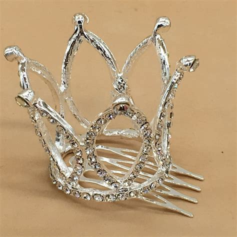 Princess Tiara Mini Crown Bridal Rhinestone Decor Hairband Toy Crown ...