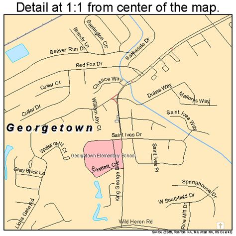 Georgetown Georgia Street Map 1332482