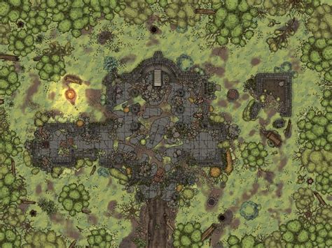 [30x40] Ruined Mansion : dungeondraft | Fantasy map making, Fantasy map, Dungeon maps