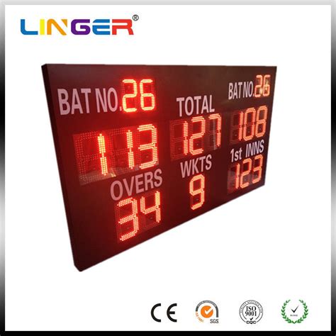 Reliable Performance Electronic Cricket Scoreboard With Wide Viewing Angle