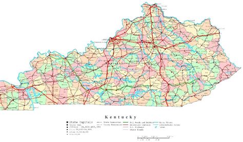 Kentucky Printable Map