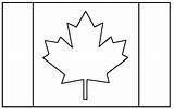Printable Canada Flag Coloring Page sketch template