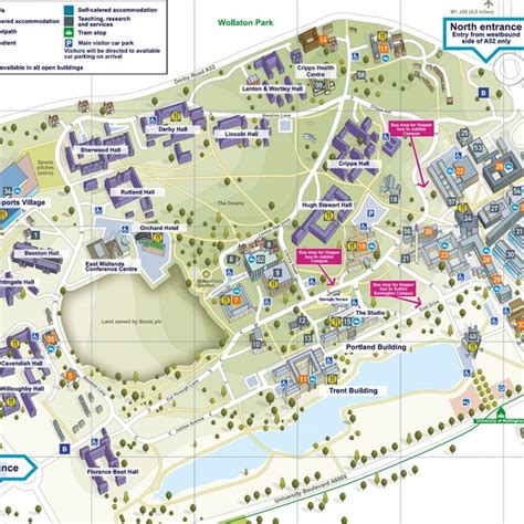 University of Nottingham Campus Map image 1 - Lovell Johns