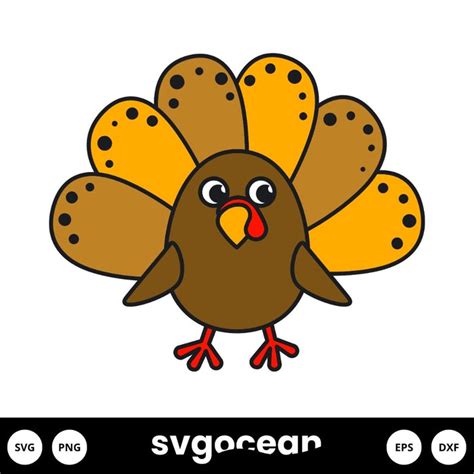 Cute Turkey Svg vector for instant download - Svg Ocean — svgocean