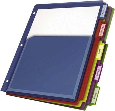 Cardinal - Pack of (5) 11 x 8 1/2" 5 Tabs, 3-Hole Punched, Tab Dividers | MSC Direct