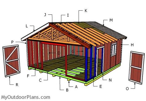 Building a 20x20 shed with a gable roof | Wood shed plans, Building a ...